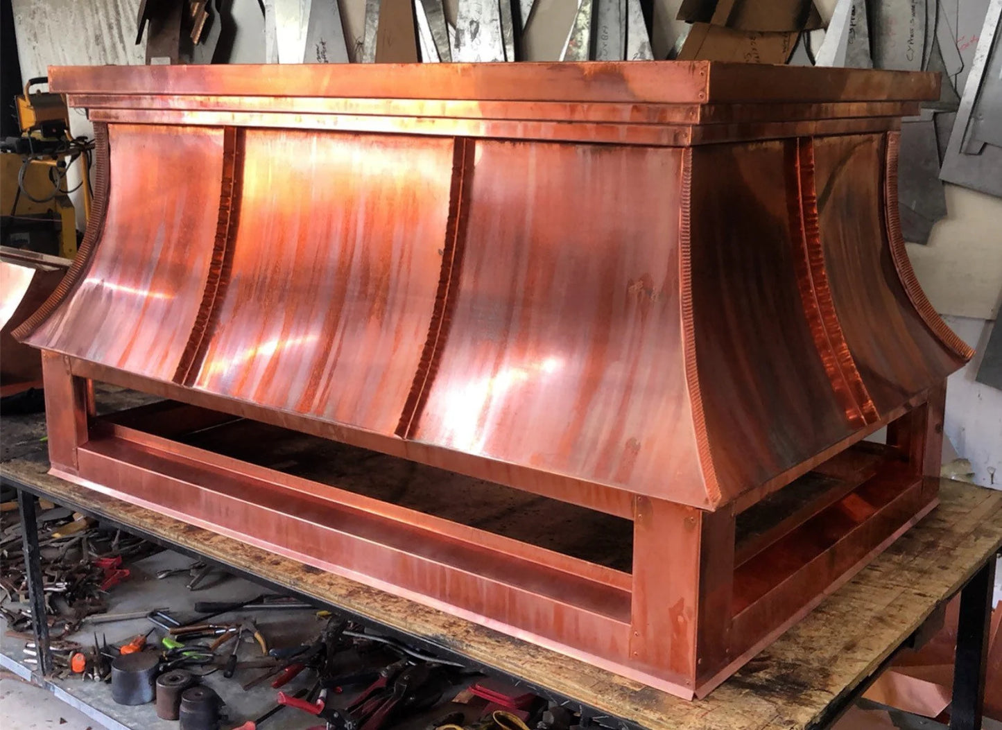 Royale Copper Chimney Cap (With Mesh) 66"x40.5"(106.5")