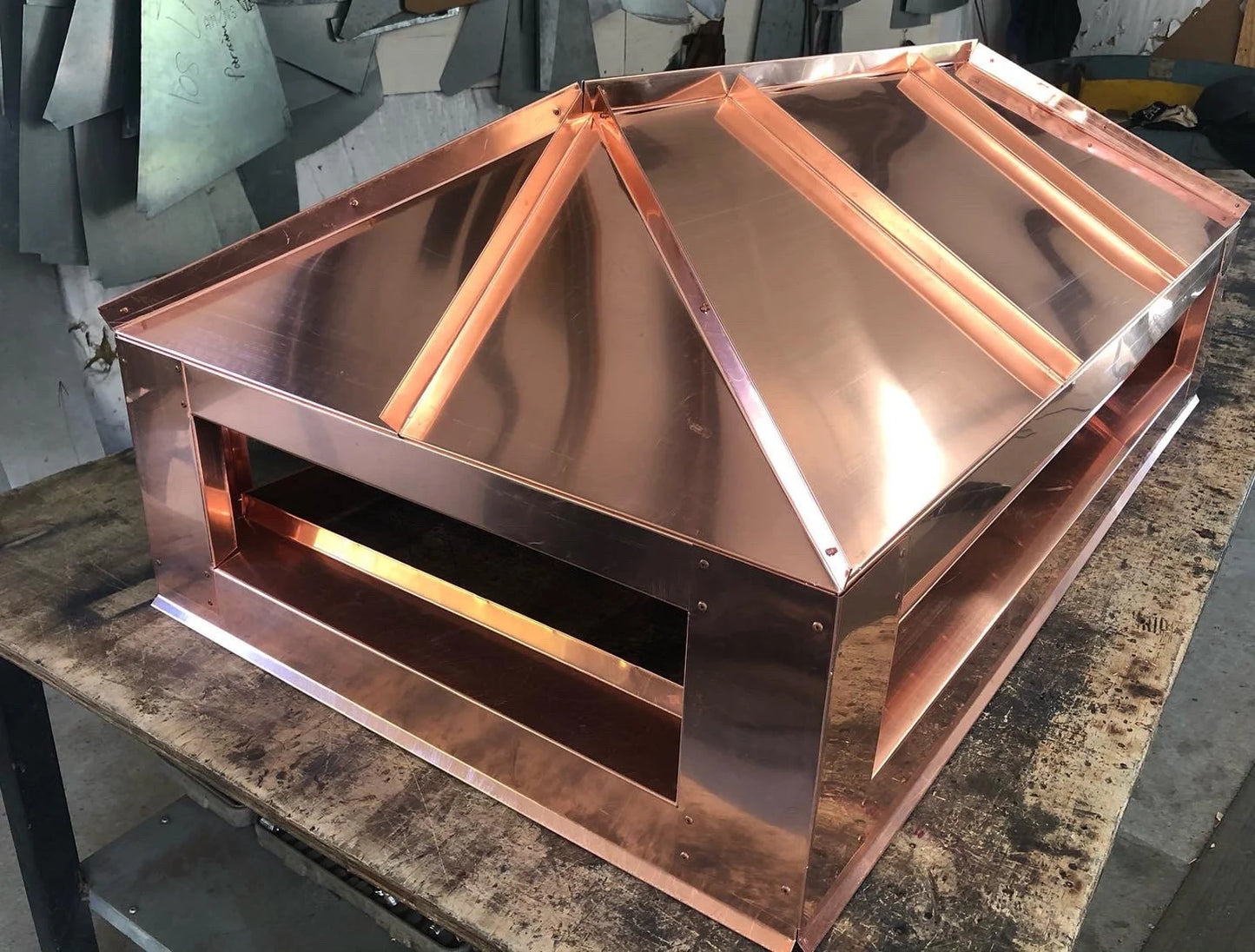 3 Cypress Peak Copper Chimney Caps