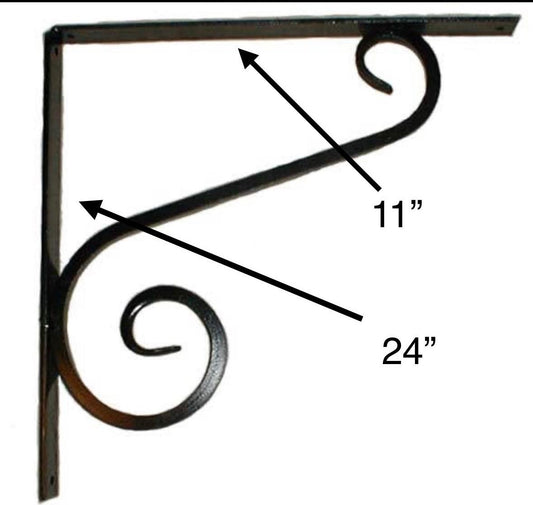 Blacksmith Scroll Brackets 11"x24"