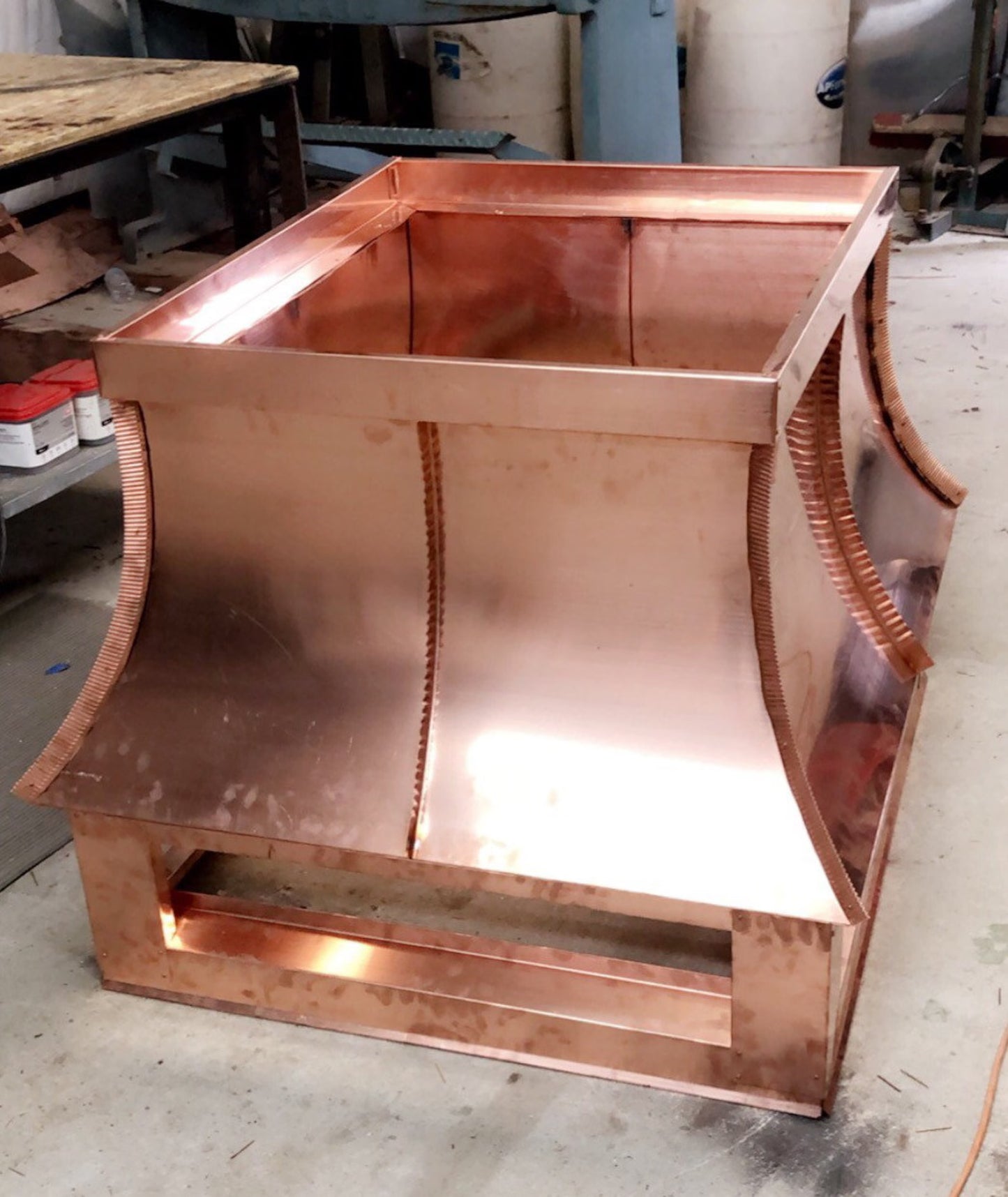 65.75"x28.25" Tudor Copper Chimney cap with Copper Pan